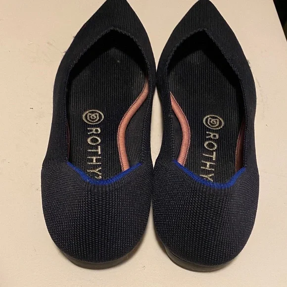 Rothy's Women's Navy and Pink Flats - Picture 5 of 5